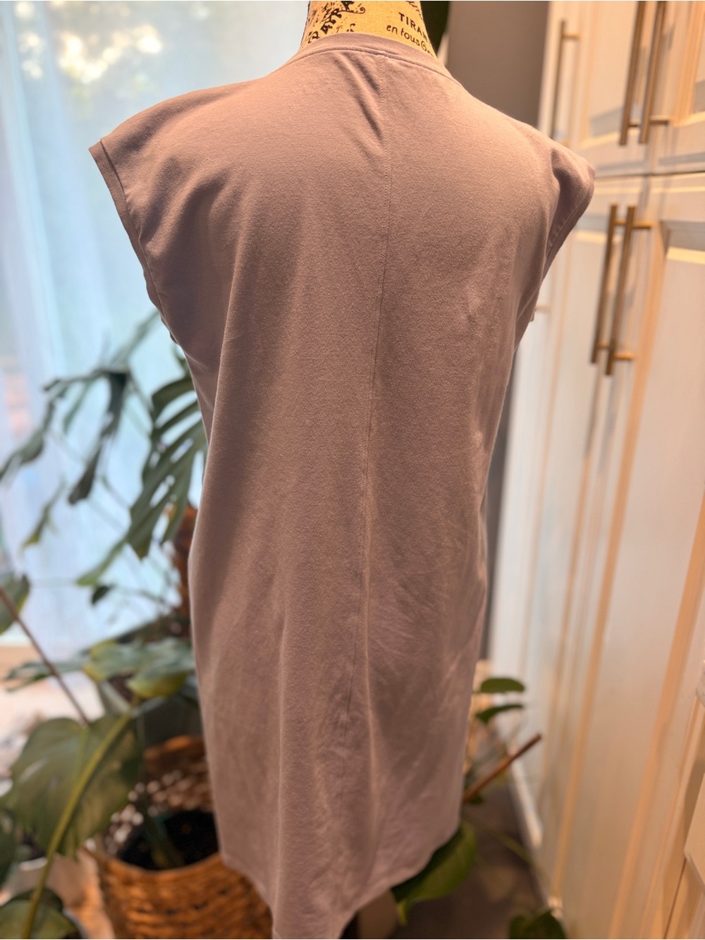 Eileen Fisher Sleeveless Crewneck shirt dress in Soft Lavender - Picture 9 of 14